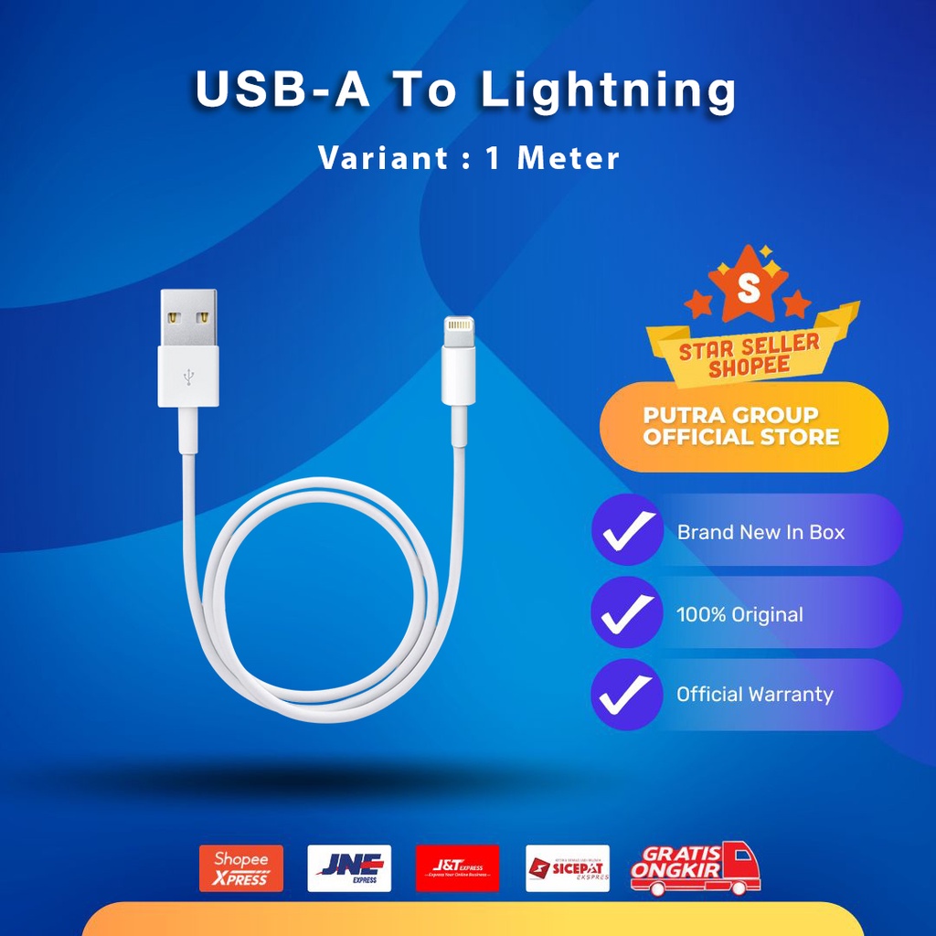 USB A &amp; C To Lightning Cable 1 Meter