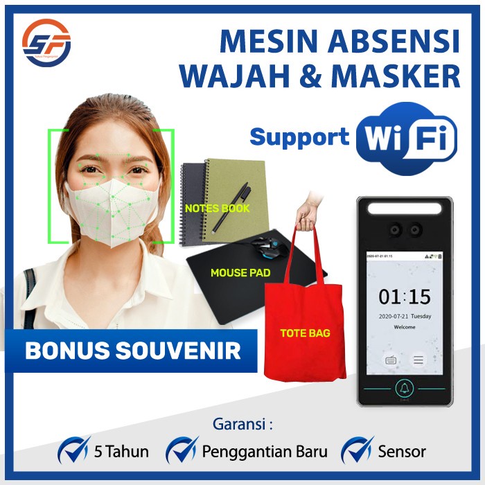 

[[JNT COD]] Absensi Masker / Access Control / Absen Wajah Face / Palm / RFID MS-2