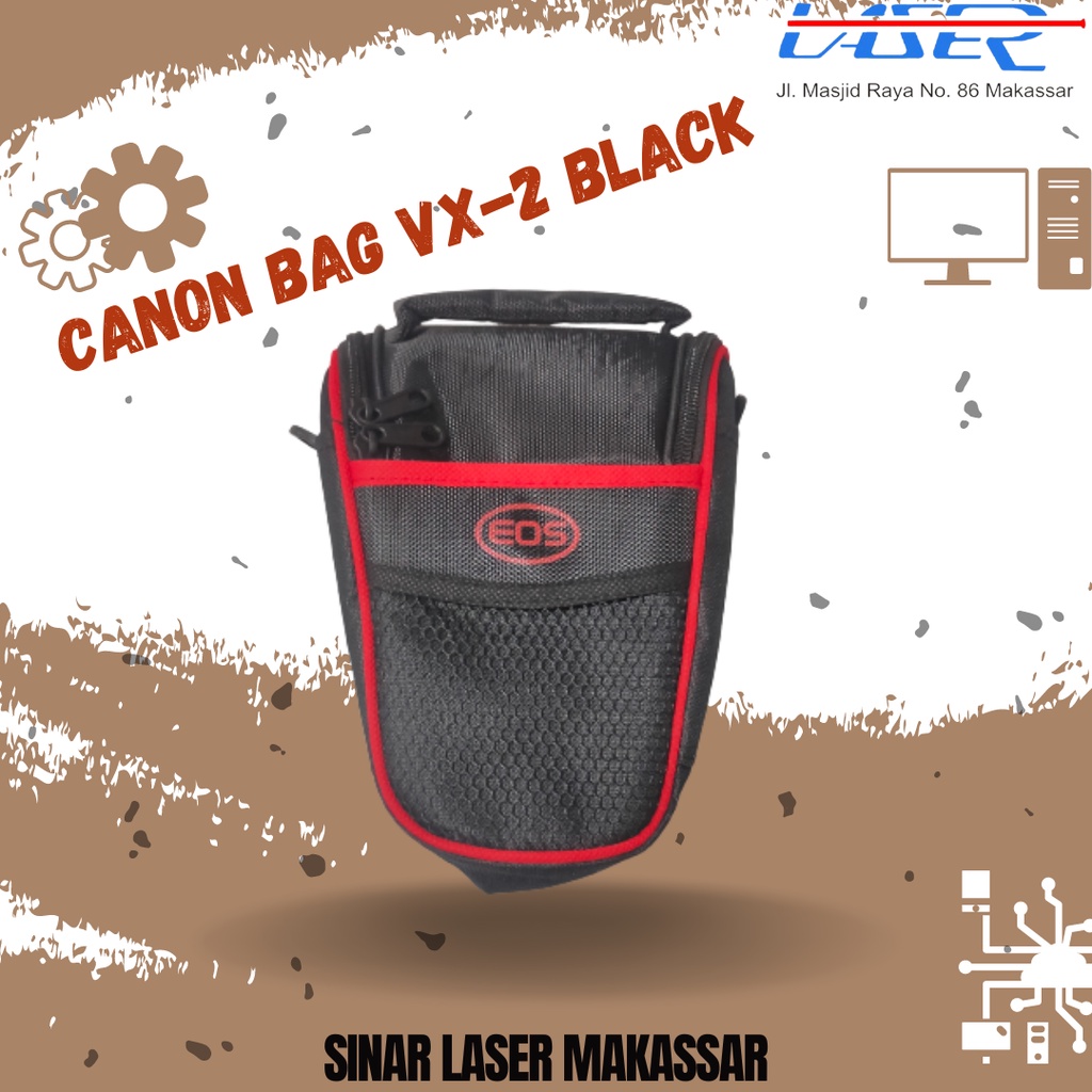 TAS KAMERA POCKET CANON HITAM / TAS KAMERA CANON MURAH