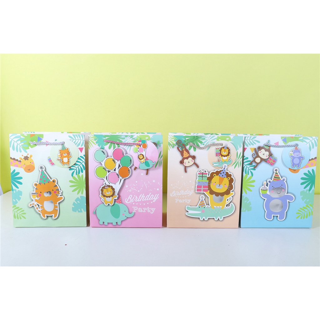 PAOPAO Paperbag 3D Gliter Manik Cute Kuda Unicorn Trendy Ballon Tas Kado Gift Bag Premium