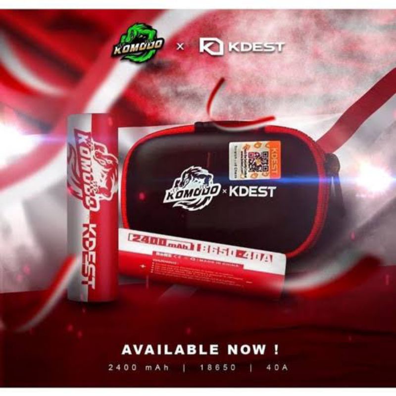 Baterai 2400Mah 40A 18650 100% ori Kdest
