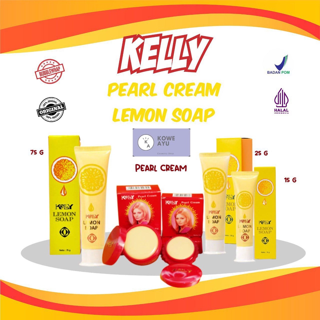 KELLY Pearl Cream - Kelly BPOM / Kelly Lemon Soap