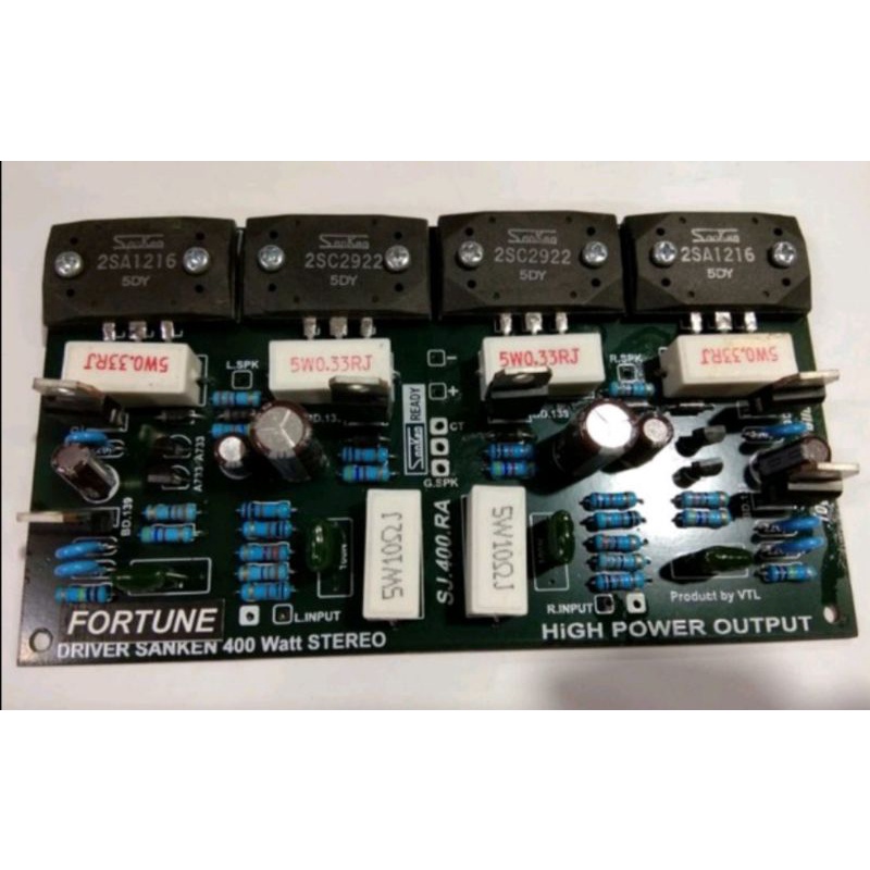 power 400 Watt stereo transistor final sanken taiwan