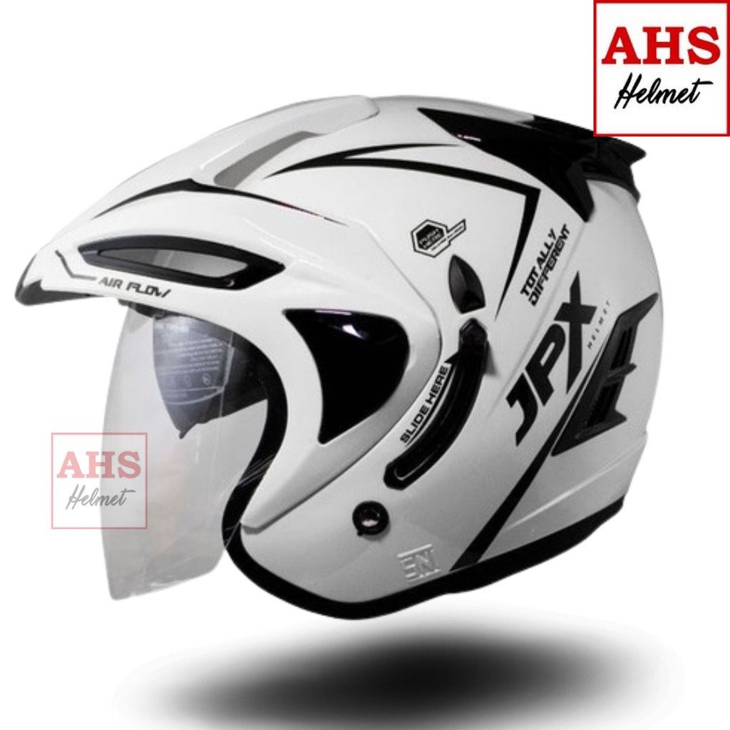 HELM JPX SUPREME 2 SOLID DOT SNI DOUBLE VISOR HALF FACE