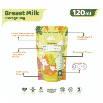 GEA BABY Breastmilk Storage Bags Kantong Asi 120 ml 200 ml 250 ml isi 30 pcs