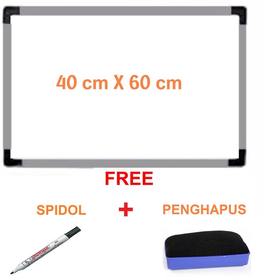 

Murah Terbaru White Board Papan Tulis Anak Gantung Ukuran 40 cm x 60 cm Free Spidol dan Penghapus