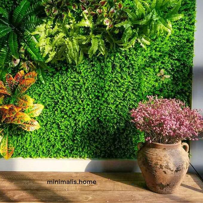 ✺ Rumput Dinding Sintetis Daun Hias Sintesis Dekorasi Dinding Artificial Rumput Plastik ✼