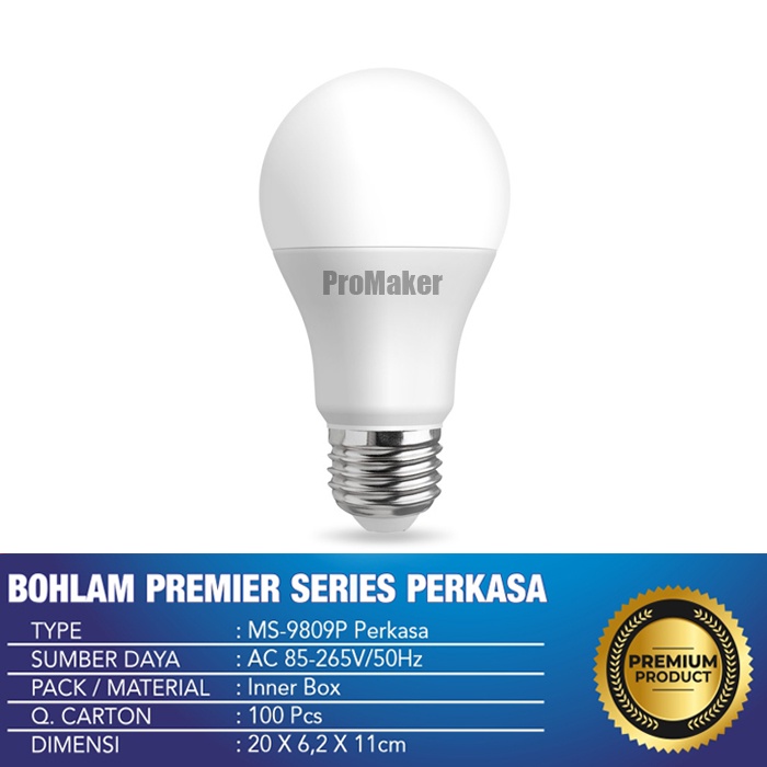 Mitsuyama MS-9812P Lampu Led Bulb 12w Premier Series Perkasa Multipack Kemasan Isi 4 Pcs Original