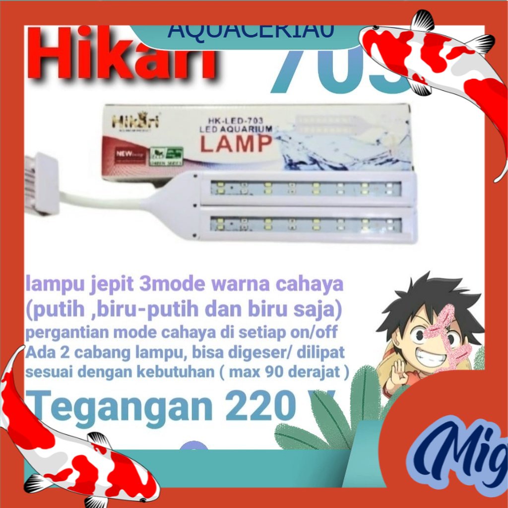 lampu led jepit aquarium recent 703 lampu aquascape 3kali ganti mode