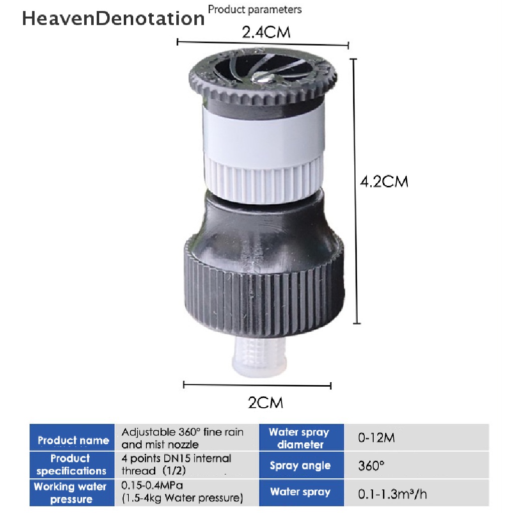 [HeavenDenotation] Dapat Disesuaikan360° Sprinkler For Garden Lawn Irrigation Nozzle Automatic Watering HDV