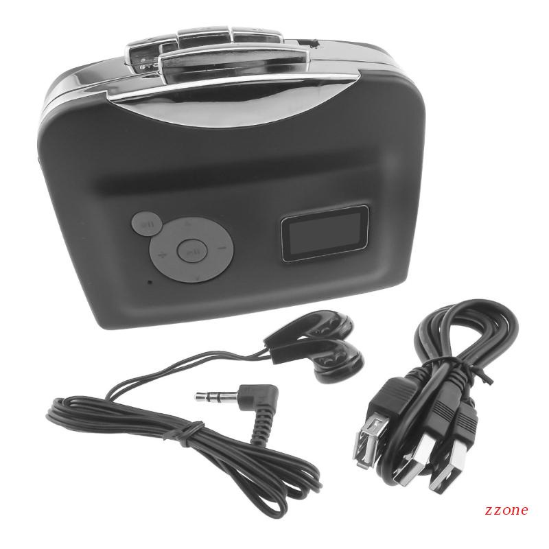 Zzz Kaset Player Portable Tape Recorder To MP3 Converter USB Port Kaset Ke MP3 Format Tape Player Dengan Earphone
