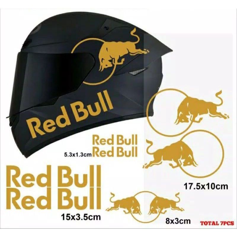 Stiker Helm RedBull 2 / Stiker Helm Redbull Full Variasi