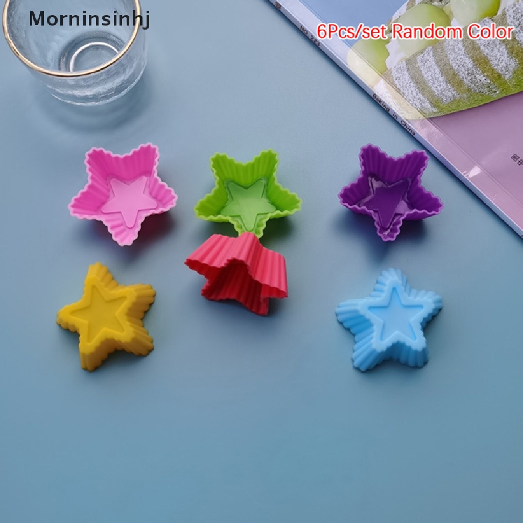 Mornin 6pcs Alat Kue Silikon Baking Cetakan Silikon Cupcake Dan Muffin Cupcake Untuk DIY id