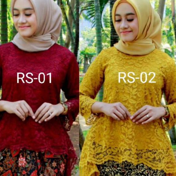 ♀ Kebaya Jumbo - Kebaya Rinjani - Baju Ukuran Besar - Kebaya Modern - BIG SIZE - LD 130cm ➩