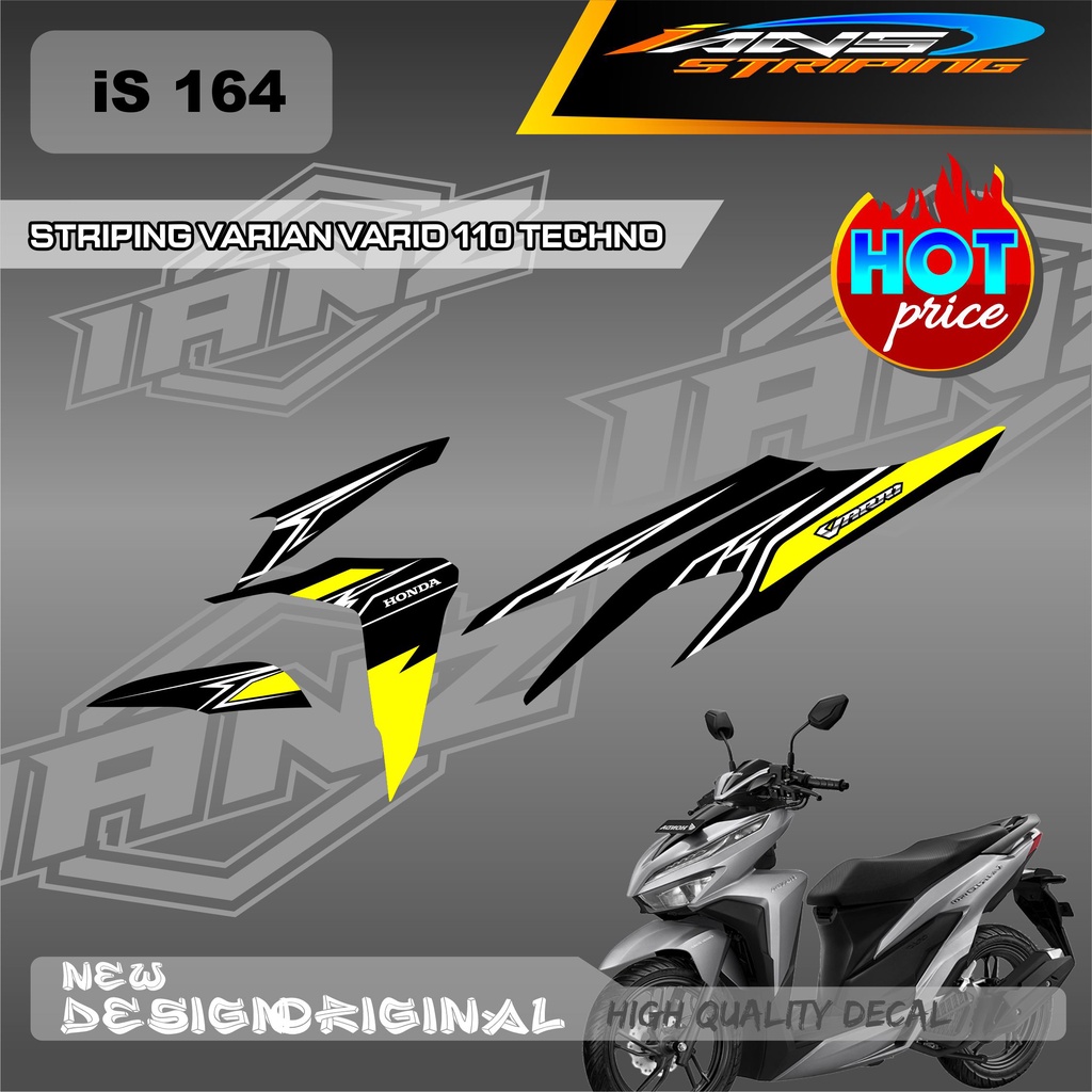 NEW DECAL VARIO TECHNO 110cc CUSTOM VARIAN WARNA / DECAL STRIPING HONDA VARIO 110 BERKUALITAS / DECAL KERETA VARIO 110CC OLD IS164