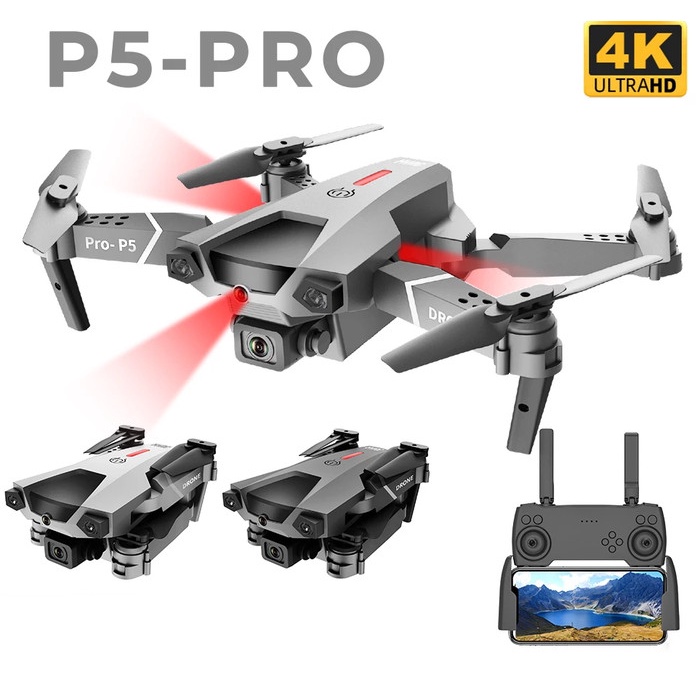 P5 PRO DRONE DUAL 4K CAMERA WIFI FPV OBSTACLE AVOIDANCE ANTI NABRAK