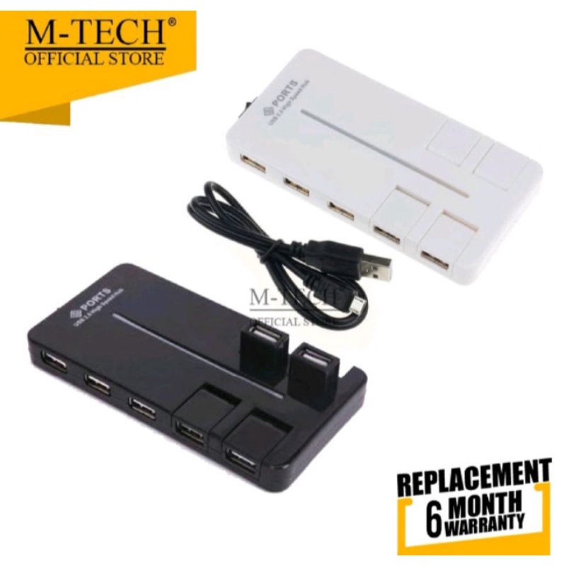 Usb Hub 2.0 10 Port Support Hdd 1 Tera M-tech