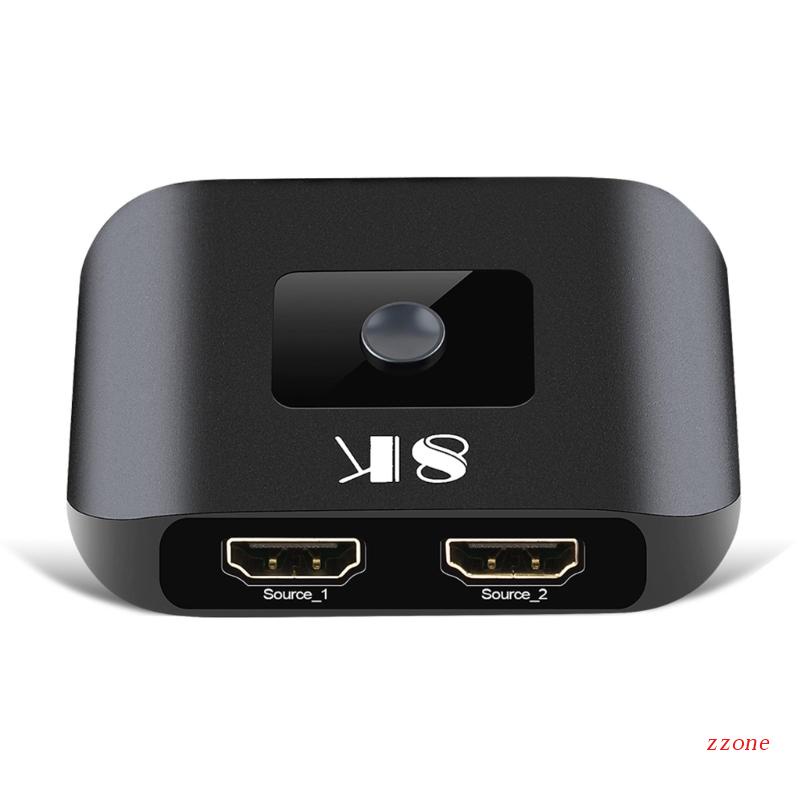 Zzz 2in1 out 8K Switch Adapter Splitter Converter Untuk TV Box HDMI-Kompatibel2.1