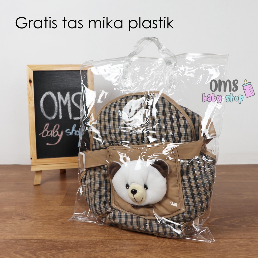 [FREE TAS PLASTIK] Gendongan Bayi Model Depan / Hipseat Hiasan Boneka / Baby Carrier