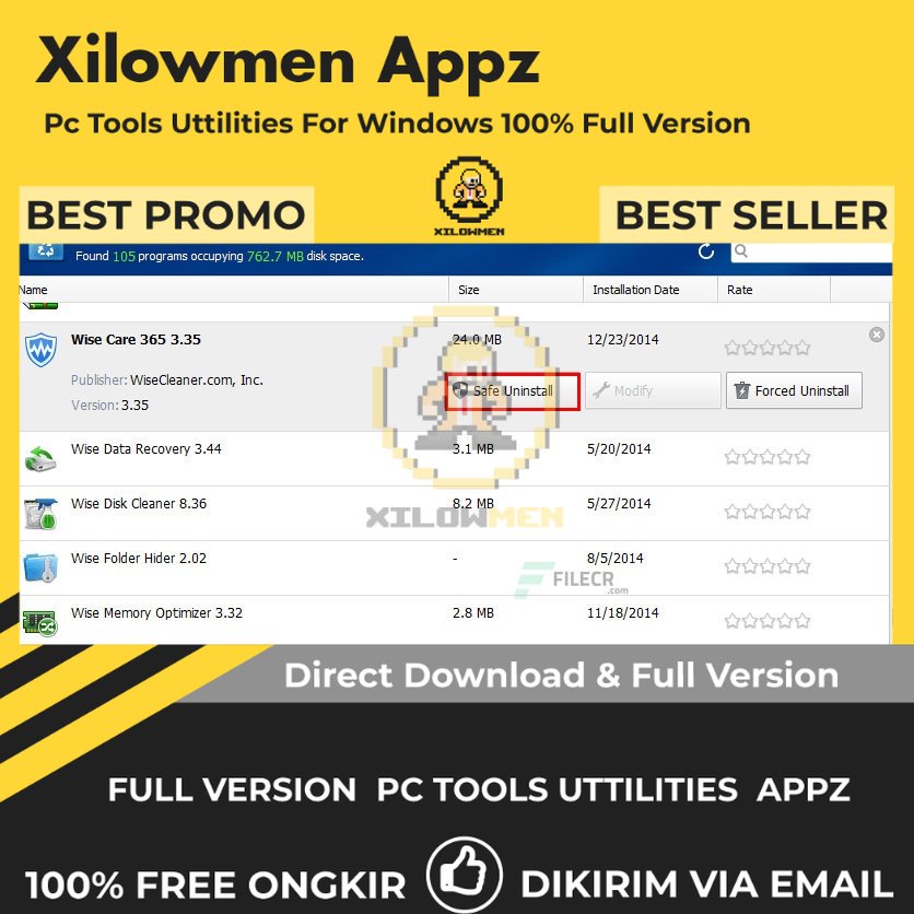 [Full Version] Wise Program Uninstaller Pro PC Tools Software Utilities Lifetime Win OS