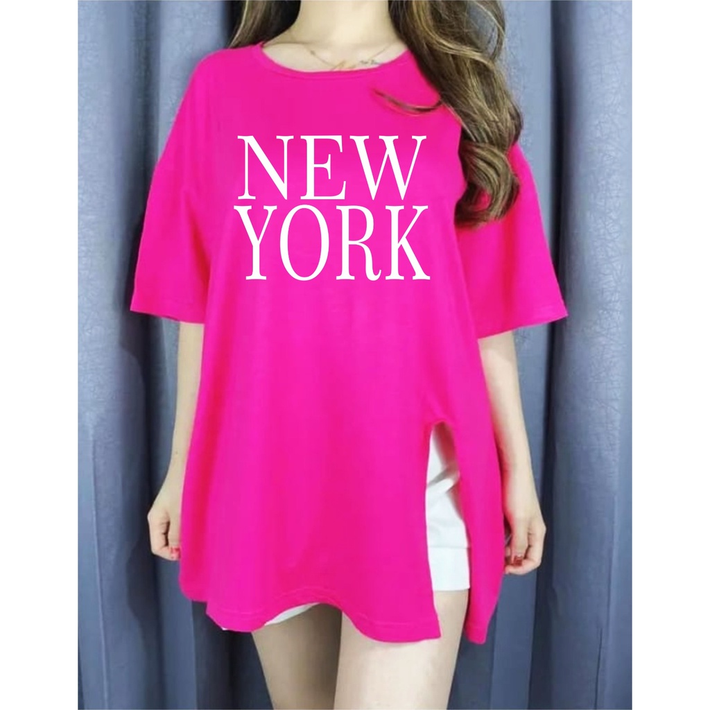 KAOS OVERSIZE NEWYORK BELAH SAMPING KIRI