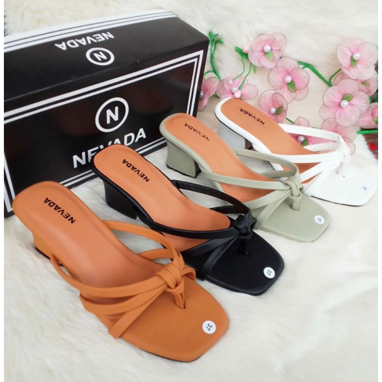 Sandal Heels Wanita/sandal nevada heels/sandal murah wanita/sandal kondangan