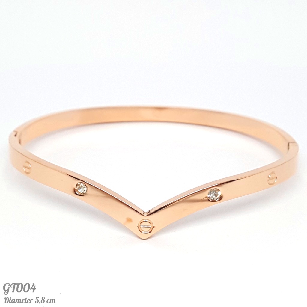 PGX Gelang Bangle Titanium Anti Karat Aksesoris Wanita - GT004