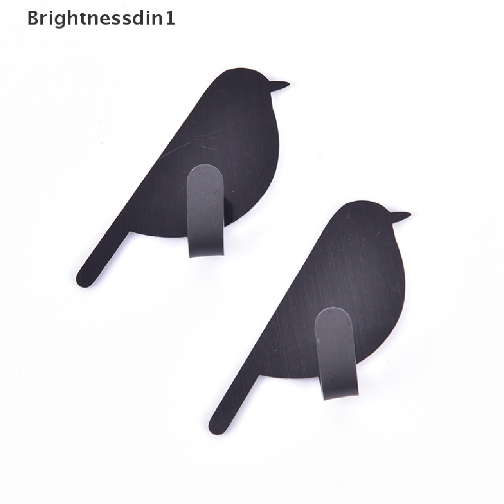 [Brightnessdin1] 2pcs Kreatif Burung Desain Kait Perekat Diri Kuat Kait Pintu Dinding Dekorasi Rumah Butik