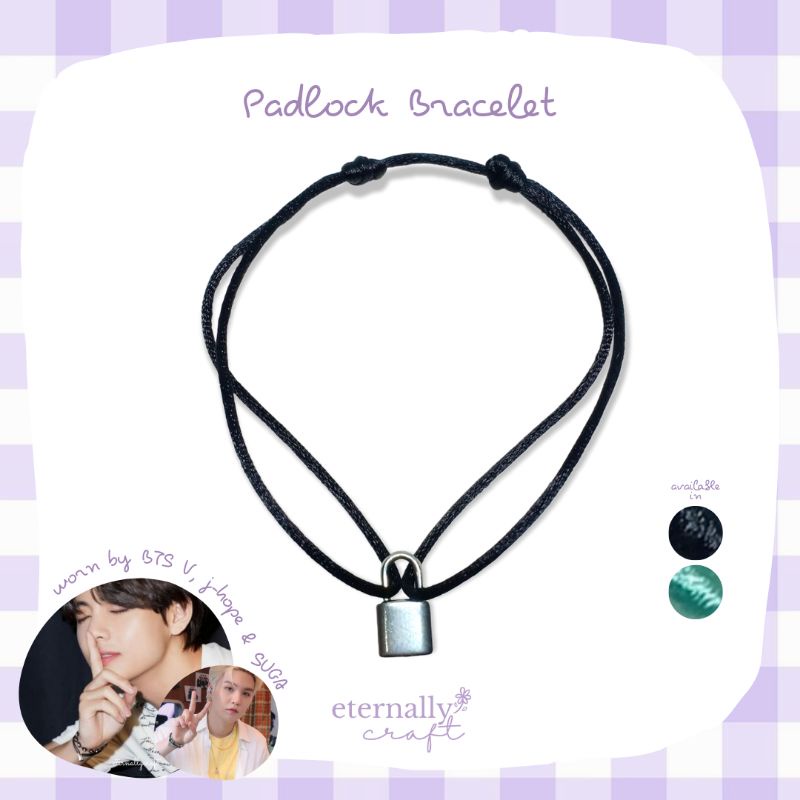 Gelang Asmama Padlock BTS V Suga J-hope Bracelet