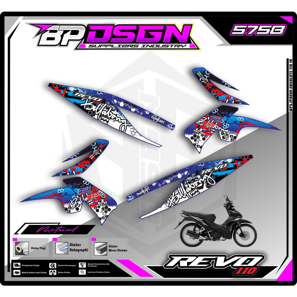 STRIPING REVO - STICKER STRIPING REVO ABSOLUTE 110 - STIKER MOTOR HONDA REVO ABOSOLUTE 110 - STIKER 