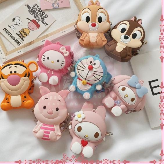 ✰ TAS JELLY ANAK RUBBER KOTAK KARAKTER IMPORT | TAS SELEMPANG ANAK KARAKTER ☏