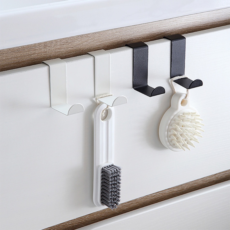 Door-back Type Z-shaped Storage Hooks/Multi-Fungsi Bebas Paku Hemat Ruang Penyimpanan Pintu Heavy Duty Rack Hanger/Kamar Mandi Dapur Jas Tas Topi Handuk Tempat Penyimpanan Kunci