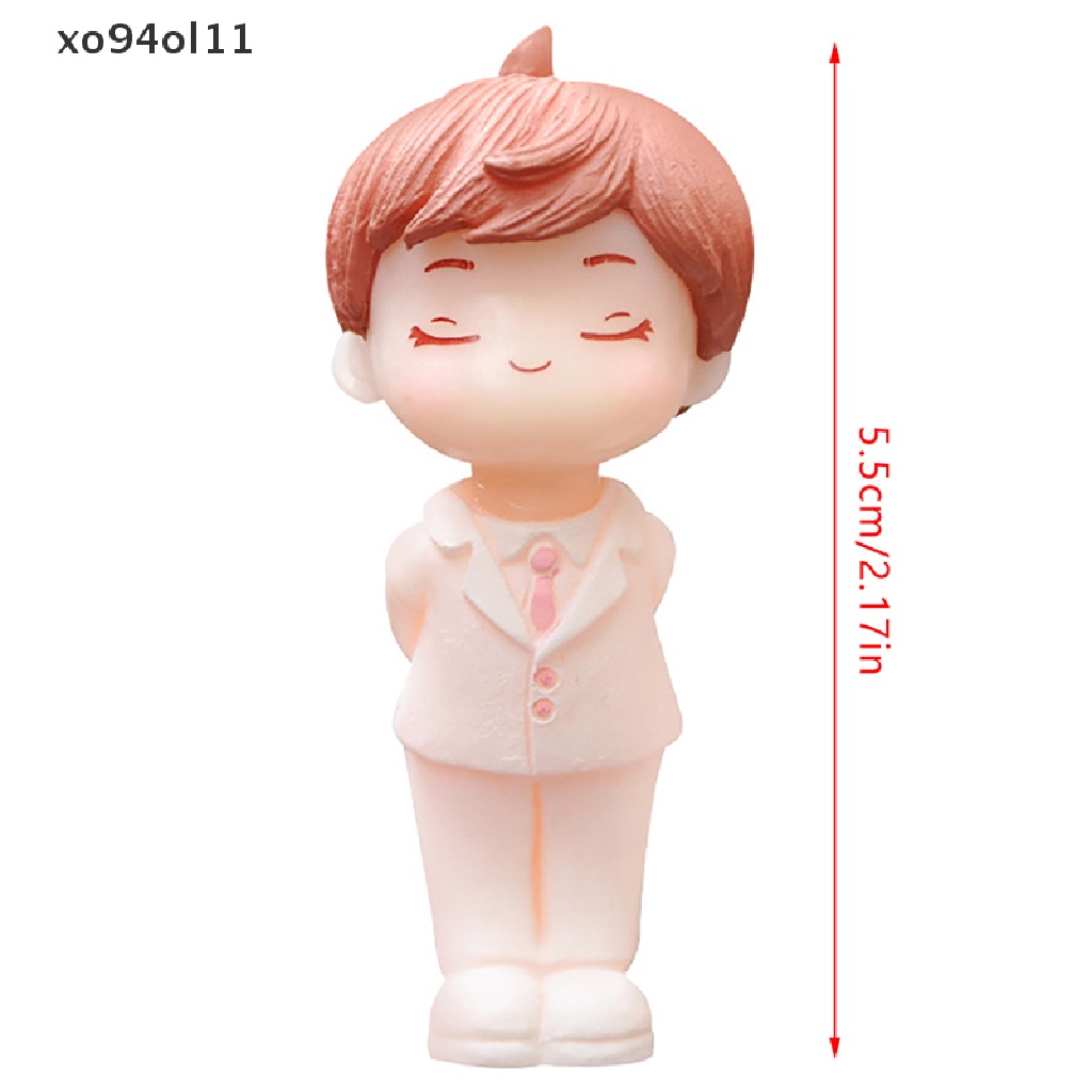 Xo 4Pcs/set Patung Pasangan Mini Lanskap Mikro DIY Miniatur Kerajinan Resin OL