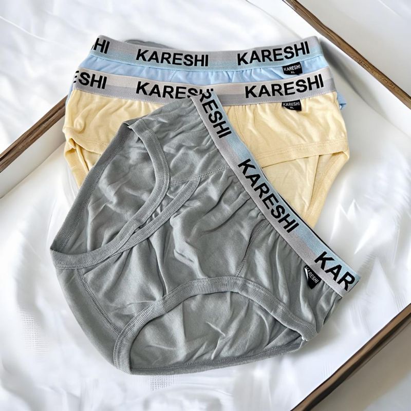 6 Pcs/ Lusinan Kareshi_Star/Celana Dalam Pria/KARESHI 210 Karet Boxer TOKO KEANULOVA