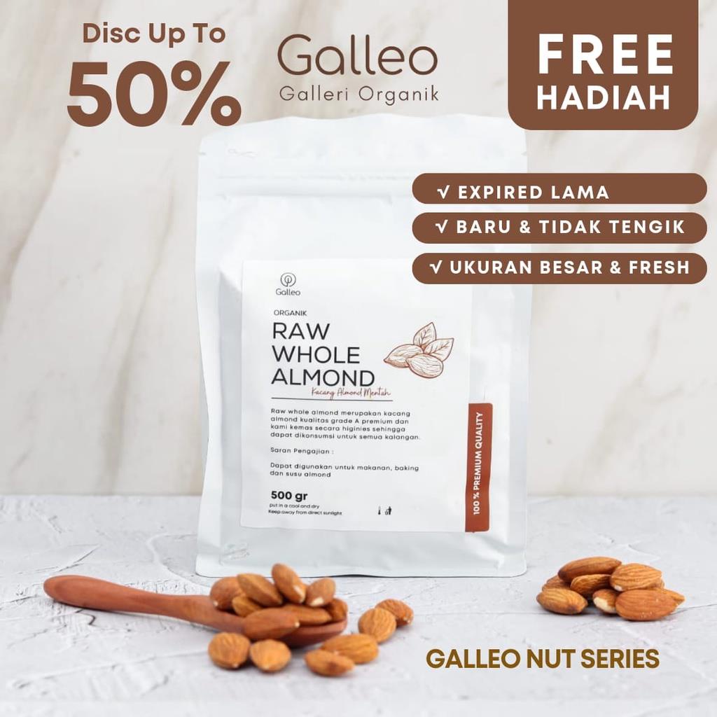 

QH Kacang Almond Mentah 1 Kg Buat Susu Almond