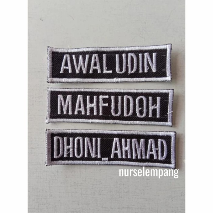 Bordir Nama Seragam Kerja / Bordir Papan Nama