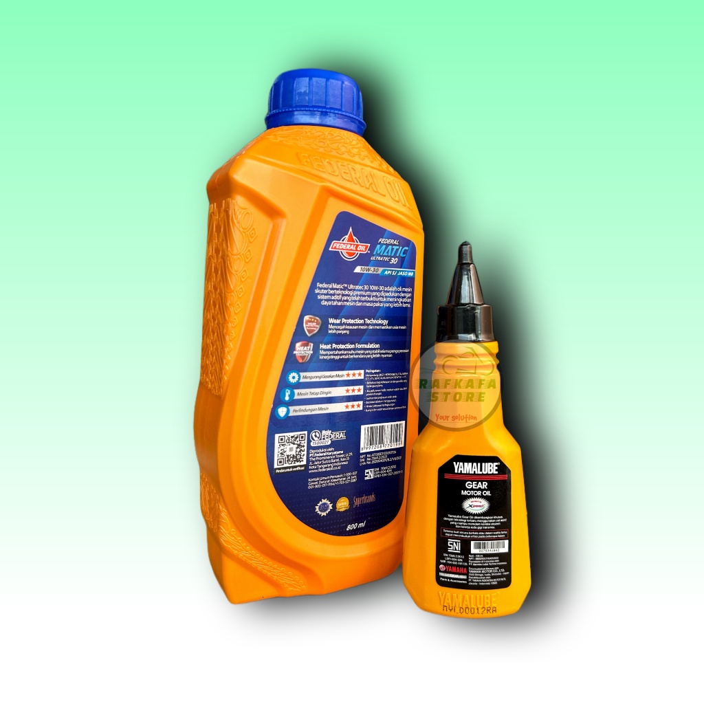 PAKET OLI FEDERAL MATIC ULTRATEC 800ML+OLI GARDAN YAMALUBE 100ML