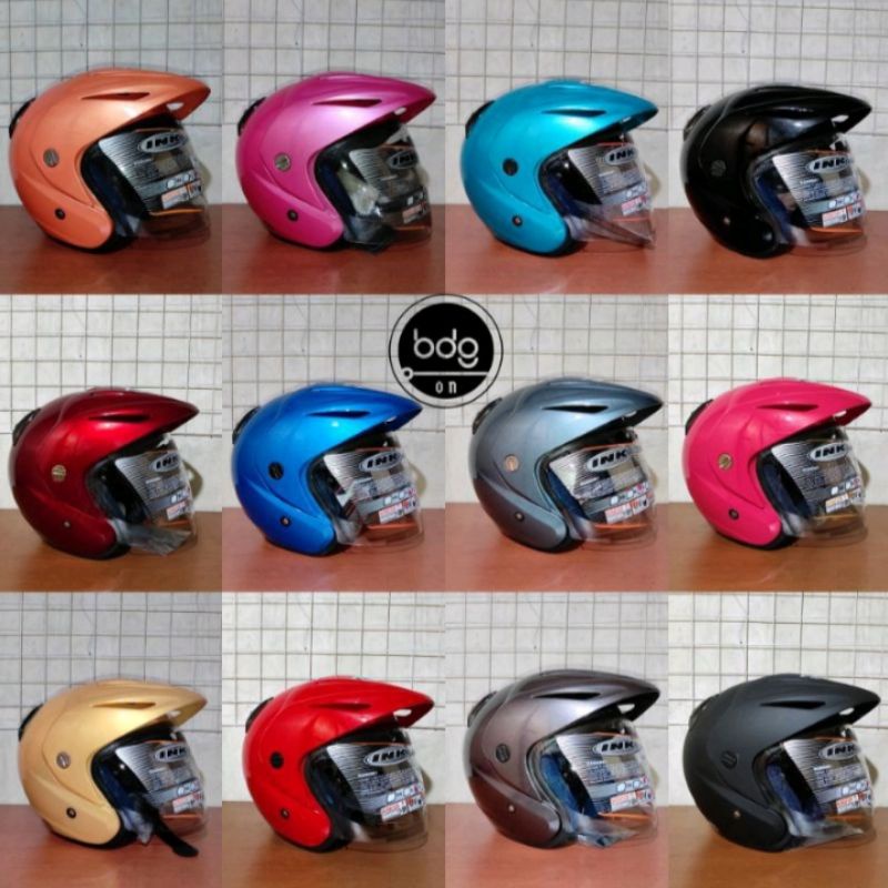 HELM SONGKOK CX22 INK Helm Half Face INK CX 22 Solid Polos SNI Batok ABS ORI