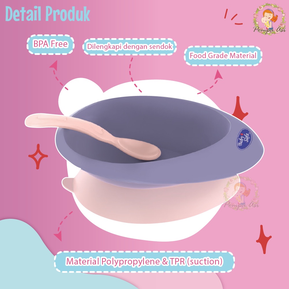 Baby Safe Suction Bowl / Mangkok Silicon Bayi / Feeding Set Bayi / Perlengkapan MPASI