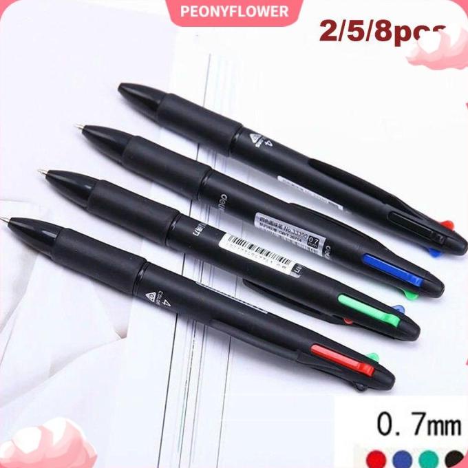 

Peony 2 5 8pcs Pulpen Gel 0.7mm Multi Warna Retractable 4 In 1 Baan Pl