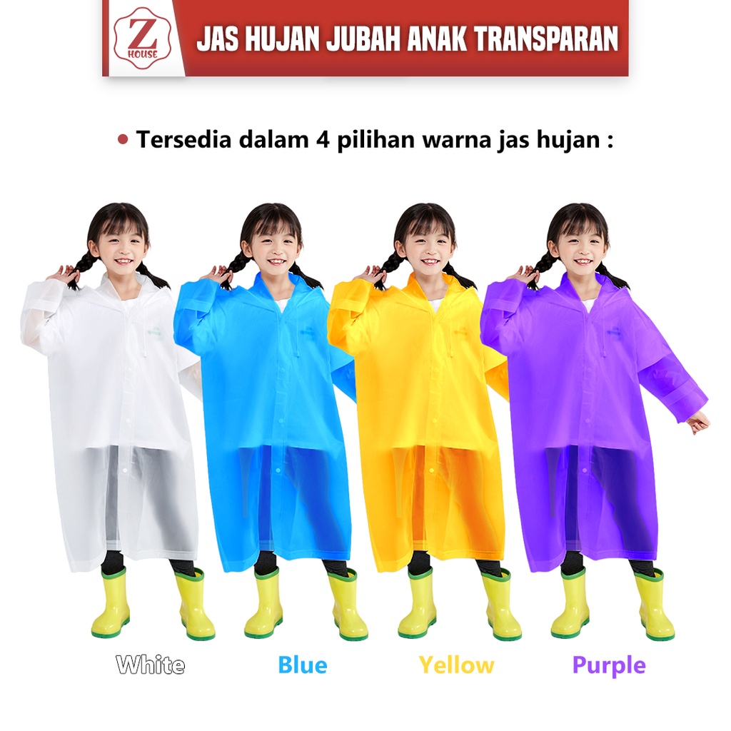 Mantel Hujan Setelan Anak Karakter Lucu Imut Jas Hujan Anak Jas hujan anak kecil eva murah kualitas bagus Jas Hujan Terusan Bahan EVA RAINCOAT Mantel Hujan Anak Dan Dewasa Semi Transparan Polos Murah Import Berkualitas