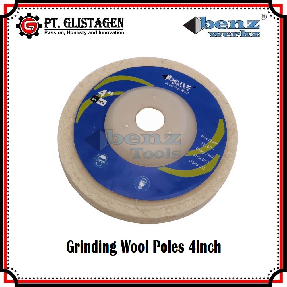GRINDING WOLL POLES BENZ 4 INCH POLISHING WOOL MATA GERINDA POLES WOLL 4&quot; INCH