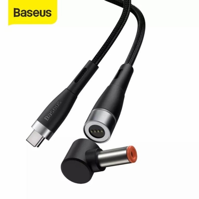 Baseus Kabel Laptop Lenovo Magnetic Type C To DC Round Port 5.5*2.5mm