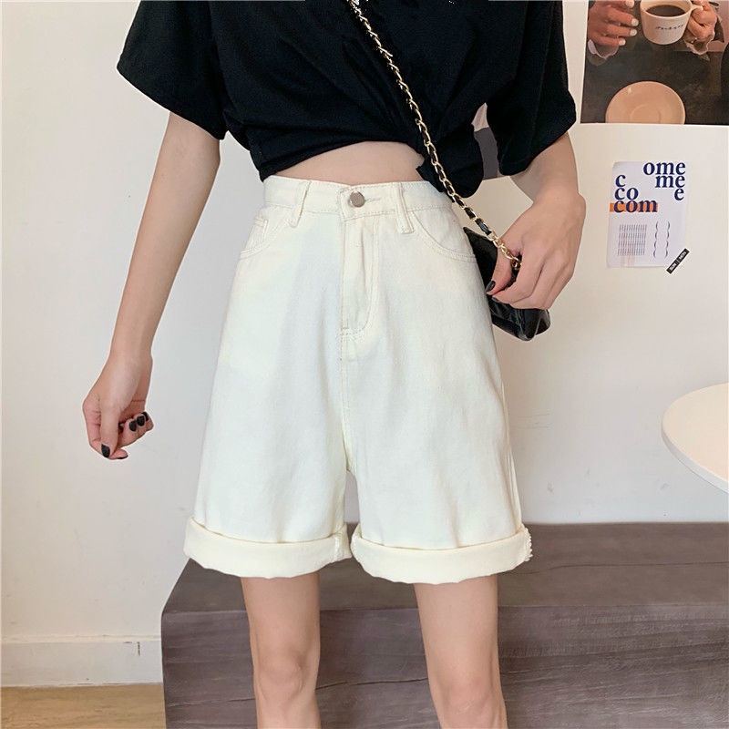 Krem Shorts Jeans Pants | Celana Pendek Wanita Casual Korea Jumbo