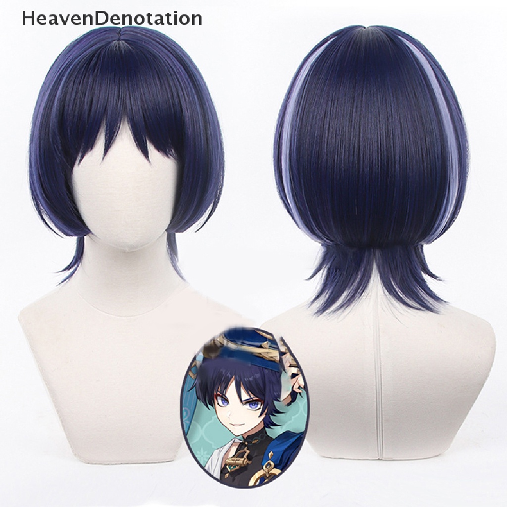 [HeavenDenotation] Genshin Impact Scaramouche Cosplay Wig Pra Styled Wig Tahan Panas Wig Anime HDV