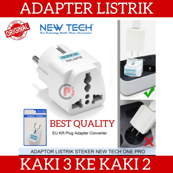 Adapter Colokan Listrik Over Steker Serba Guna Kaki 3 Ke Kaki 2