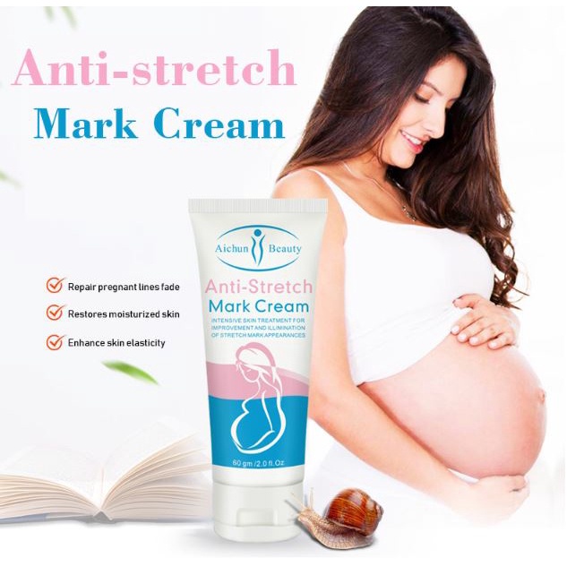AICHUN Anti-stretch Mark Cream 60G - Strechmark Cream Krim Strech Mark Pascamelahirkan Krim Anti Strechmark Penghilang Bekas Luka