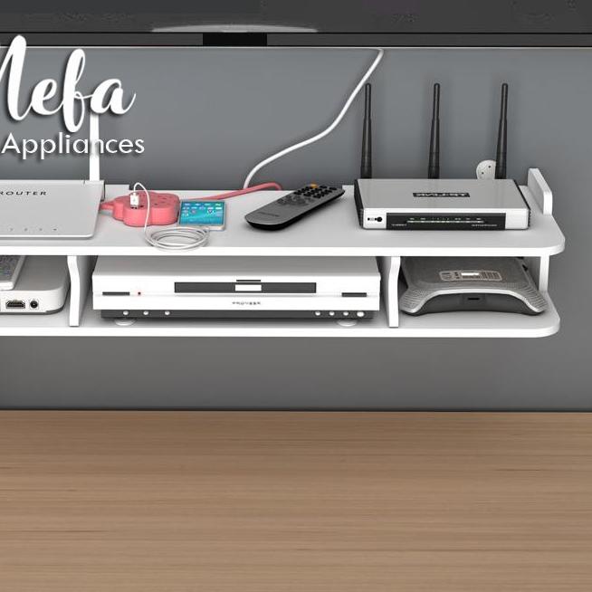 ☑ Rak Dinding Gantung Serbaguna Tempat Wifi DVD Recoder PS4 Floating Shelf Ambalan Dinding ►