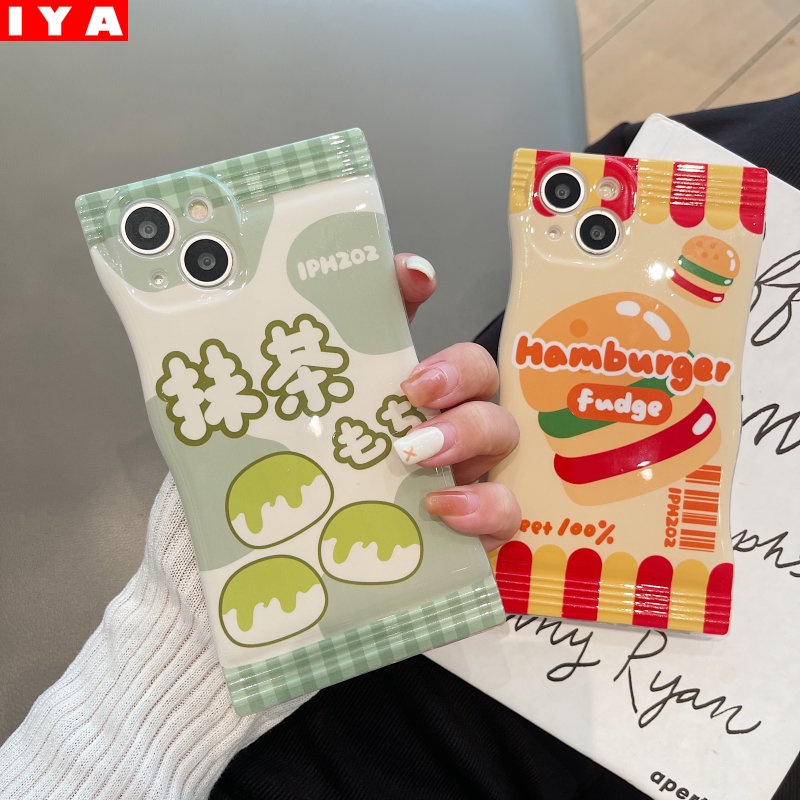 Redmi 10C Redmi Note 11 Pro Note11S Note10 5G 10A 9C 9A 10 9T 10s Note9 Note8 Poco X3 NFC M3 Kartun hamburger Dan Matcha mousse daifuku TPU Soft Cover RAIN