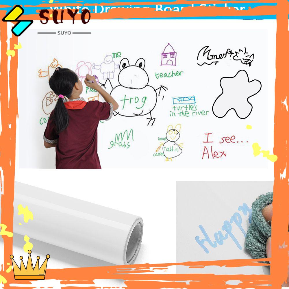 Suyo Whiteboard Sticker Erasable Wallpaper Tulisan Graffiti Draw Decal Stickers